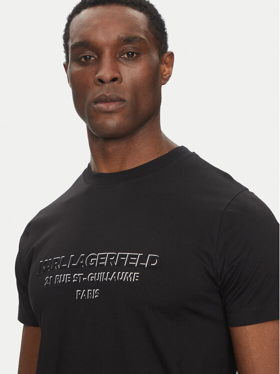 KARL LAGERFELD KARL LAGERFELD T-shirt 755063 552241 Crna Regular Fit