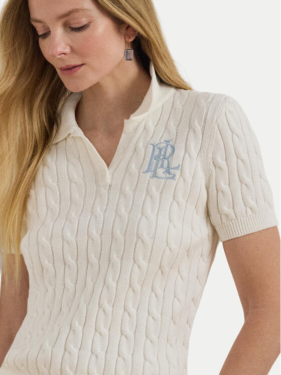 LAUREN RALPH LAUREN LAUREN RALPH LAUREN Пуловер 200932224016 Бял Slim Fit