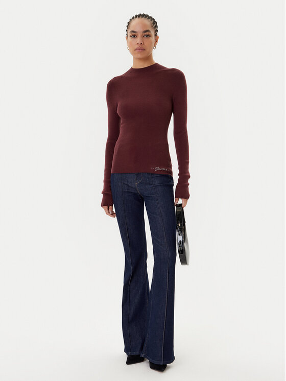 Guess Guess Rolák W5BR15 Z3OW2 Bordová Slim Fit