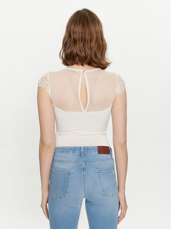 Rinascimento Rinascimento Боди CFC0117443003 Екрю Slim Fit