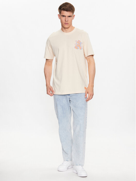 adidas adidas T-Shirt Graphic Glide T-Shirt IC5751 Beżowy Loose Fit