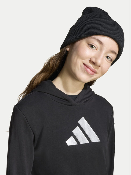 adidas adidas Mikina Glam Graphic JV5267 Čierna Regular Fit