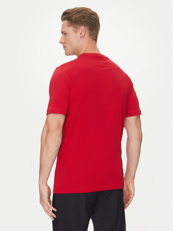 Tommy Hilfiger Tommy Hilfiger T-Shirt Chest Insert MW0MW36498 Červená Regular Fit