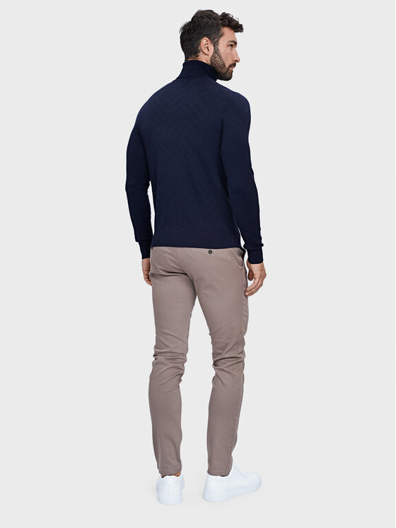 Evenemen Evenemen Sweter Golf Granatowy Slim Fit