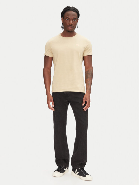 Tommy Jeans Tommy Jeans T-Shirt DM0DM04411 Béžová Slim Fit