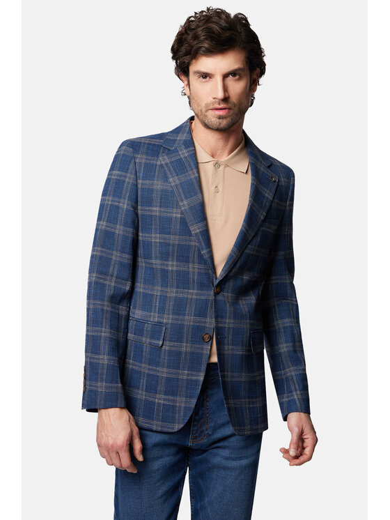 Lancerto Lancerto Marynarka Amarillo MA131124000005 Granatowy Slim Fit