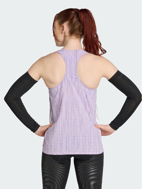 adidas adidas Tank top Adizero Running Fioletowy Slim Fit