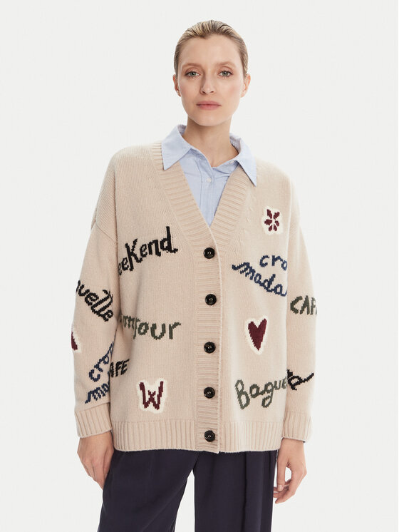 Weekend Max Mara Weekend Max Mara Cardigan Belgio 2525346082 Beige Relaxed Fit