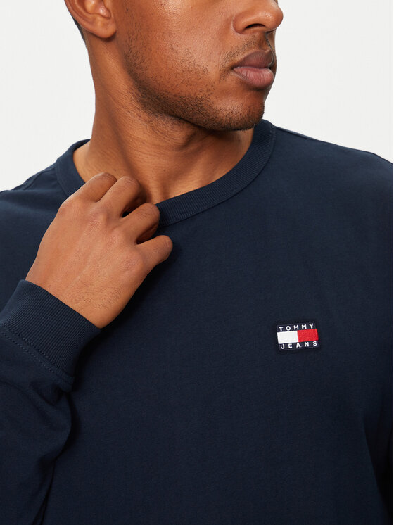 Tommy Jeans Tommy Jeans Тениска с дълъг ръкав DM0DM18436 Тъмносин Regular Fit