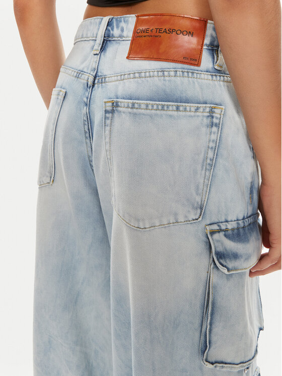 One Teaspoon One Teaspoon Jeansy Epic 26245 Niebieski Cargo Fit