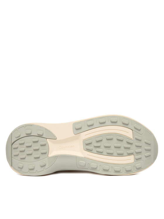 Calvin Klein Calvin Klein Снікерcи Chunky Runner Lace Up Sock Knit YW0YW02033 Écru