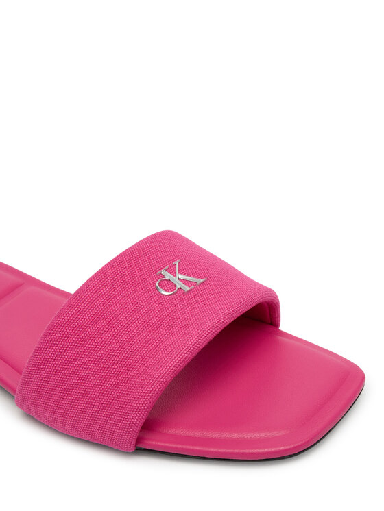 Calvin Klein Calvin Klein Šlepetės Square Flat Sndl Canvas Hw HW0HW03129 Rožinė