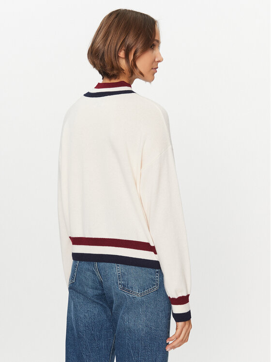 Tommy Hilfiger Tommy Hilfiger Rollkragenpullover WW0WW39536 Écru Regular Fit