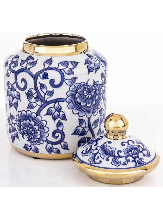 MIAhome MIAhome Pojemnik Amfora ceramiczny 24x14 cm CONTESSA - IV Biały