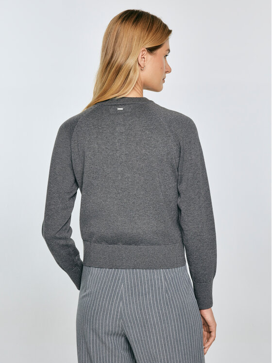 BIG STAR BIG STAR Kardigan KARINA Szary Comfort Fit