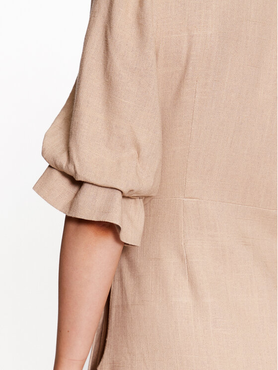 YAS YAS Sukienka codzienna 26029985 Brązowy Regular Fit