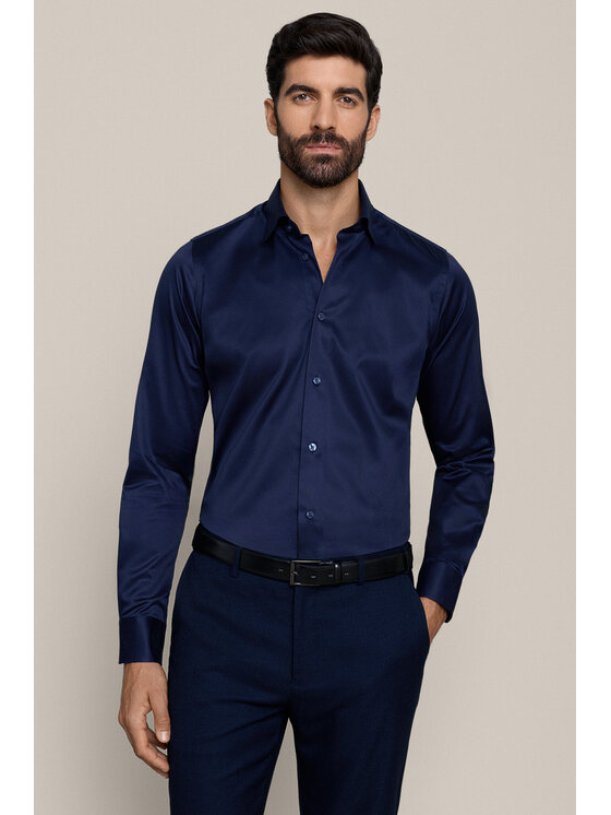 Lancerto Lancerto Koszula Gaia KO073226000014 Granatowy Slim Fit