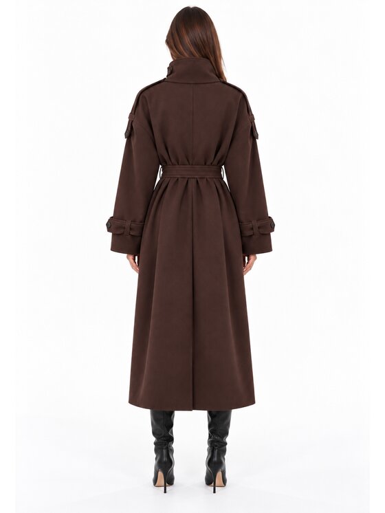 Agatha Studio Agatha Studio Płaszcz przejściowy A26ZS-7X-K01 Brązowy Oversize