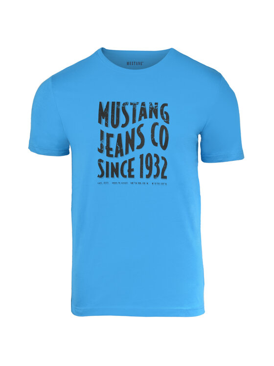 Mustang Mustang T-Shirt KM016 Niebieski Comfortable Fit