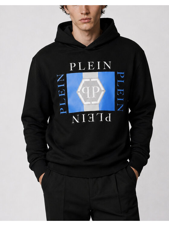 PHILIPP PLEIN PHILIPP PLEIN Mikina 31677 Černá Regular Fit
