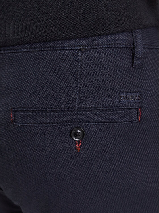 Guess Guess Chino hlače M3YB16 WFIN3 Modra Slim Fit