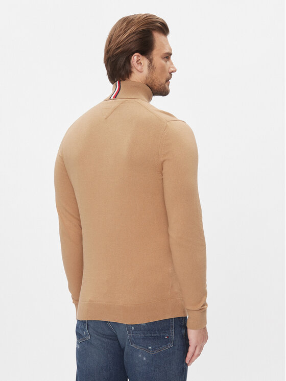Tommy Hilfiger Tommy Hilfiger Rollkragenpullover Pima MW0MW28048 Beige Regular Fit