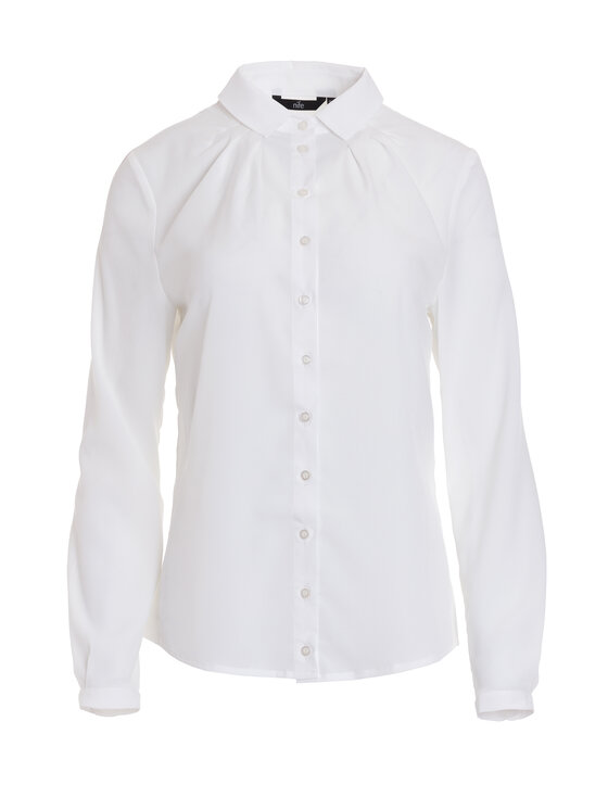 NIFE NIFE Bluzka Bluzka Écru Classic Fit