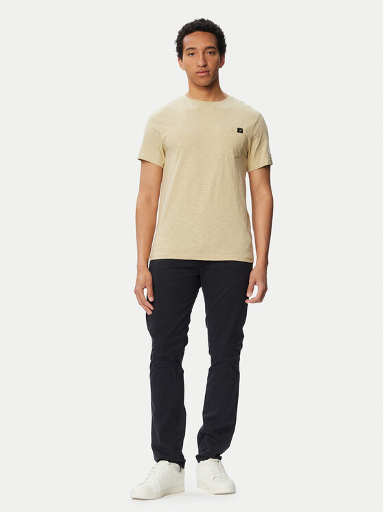 Beverly Hills Polo Club Beverly Hills Polo Club T-Shirt W126-BHMTS-1024-39X Beżowy Regular Fit