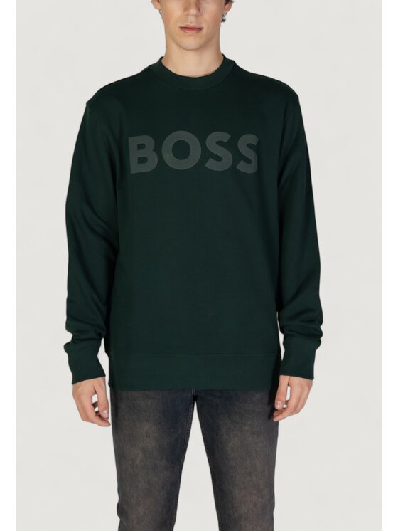 BOSS BOSS Felpa JERSEY WE BASIC CREW Verde Basic Fit