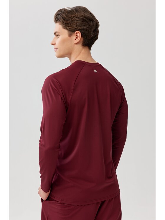 ROUGH RADICAL ROUGH RADICAL Koszulka techniczna PROOF TEE LS Bordowy Reglan Fit
