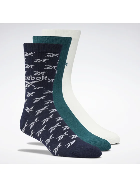 Reebok Hohe Unisex-Socken Classics Fold-Over Crew Socks 3 Pairs H47533 Grün