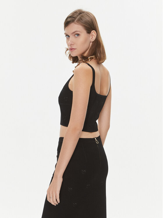 PINKO Pinko Top Dolly 101885 A16F Črna Slim Fit