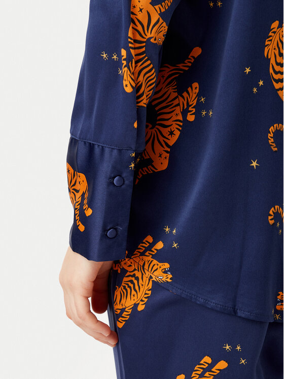 Hunkemöller Hunkemöller Pyjama Maritime Blue 300784 Dunkelblau Regular Fit