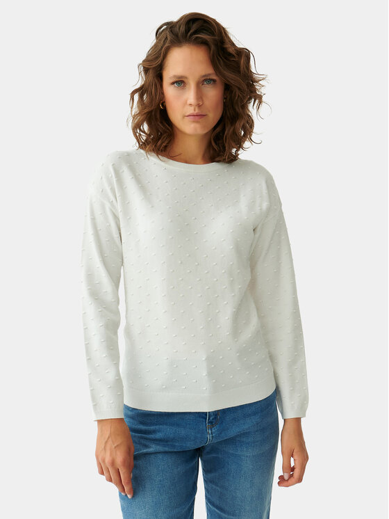 TATUUM Tatuum Sveter Ewela T2321.089 Écru Oversize