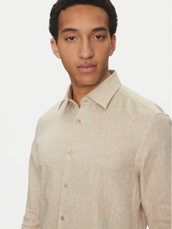 BOSS BOSS Särk H Hank Kent C1 214 50490234 Beež Slim Fit