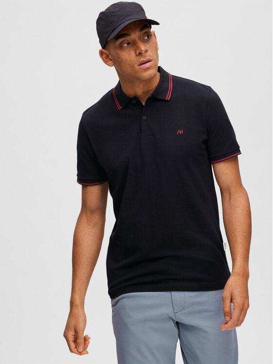 Selected Homme Selected Homme Polokošile 16087840 Černá Regular Fit