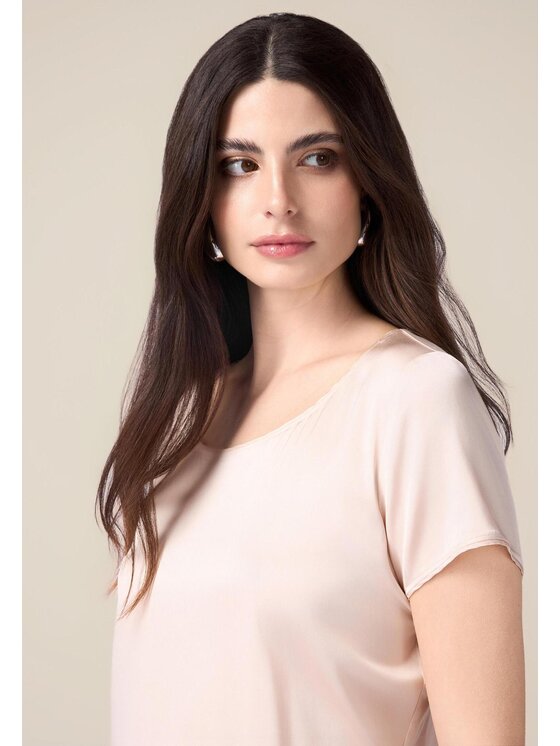 Oltre Oltre Bluzka 2421R002970N006 Różowy Regular Fit