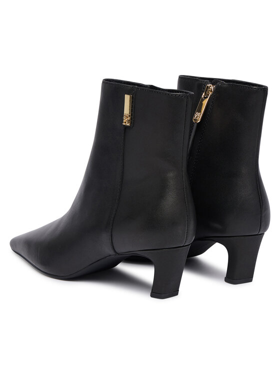 Tommy Hilfiger Tommy Hilfiger Botki Th Square Toe Kitten Bootie FW0FW08768 Czarny