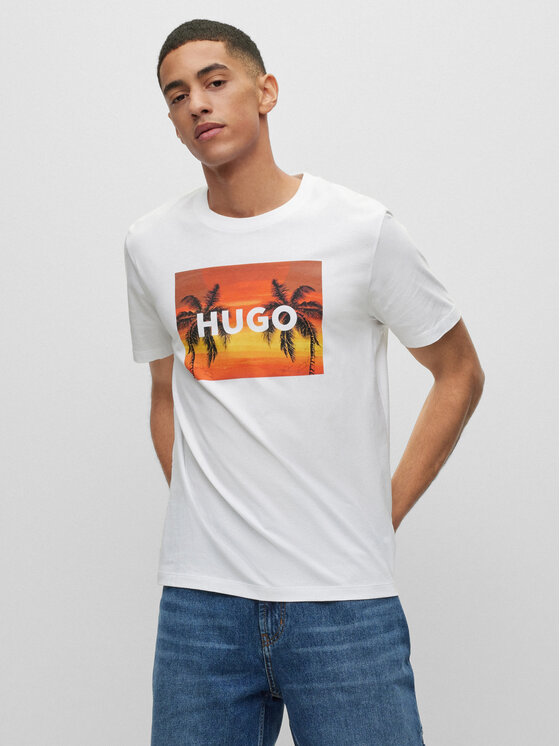 HUGO Hugo T-Shirt 50488952 Bílá