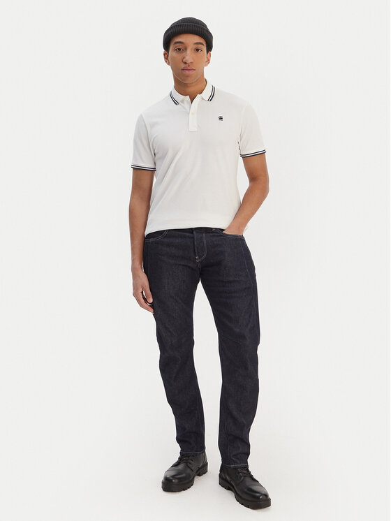 G-Star Raw G-Star Raw Тениска с яка и копчета Dunda D17127-5864 Бял Regular Fit