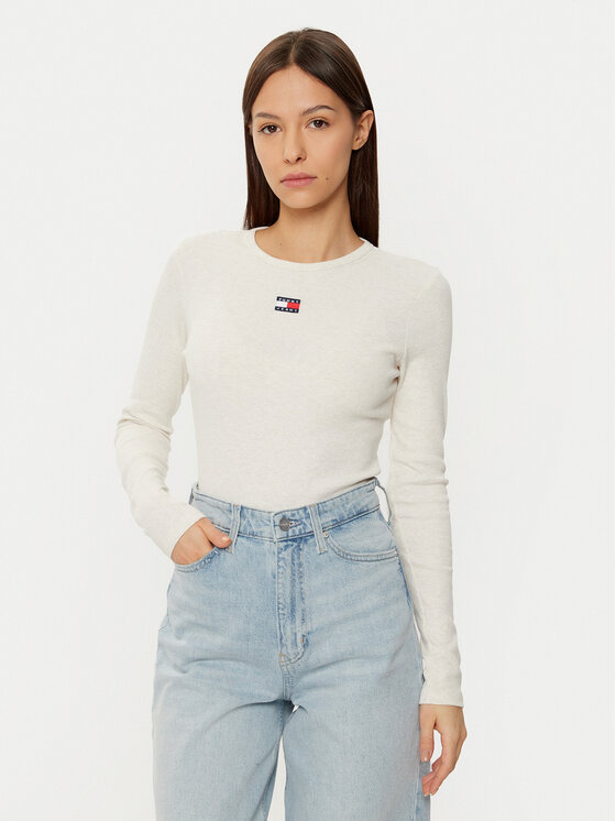 Tommy Jeans Tommy Jeans Μπλουζάκι DW0DW20178 Εκρού Slim Fit