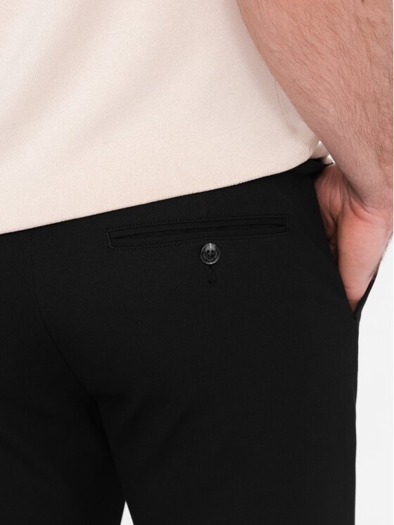 Ombre Ombre Chino kalhoty OM-PACP-0191 Černá Regular Fit