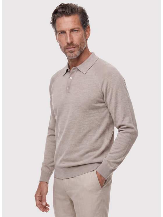 Pako Lorente Pako Lorente Sweter P26WP-2X-001 Beżowy Straight Fit