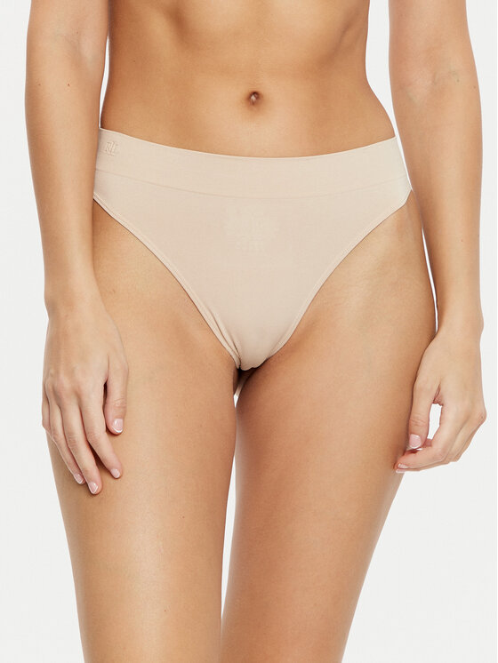 LAUREN RALPH LAUREN Stringové nohavičky 4L0010 Béžová