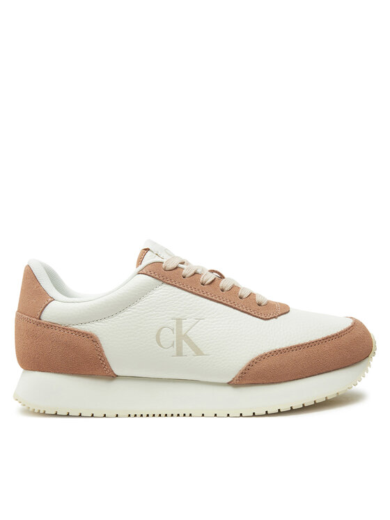 Calvin Klein Jeans Calvin Klein Jeans Sneakersy Runner Laceup Low Mix Mg YW0YW01798 Bílá