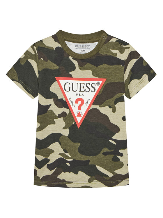 Guess Guess Tricou N5YI04 K8HM4 Verde Regular Fit