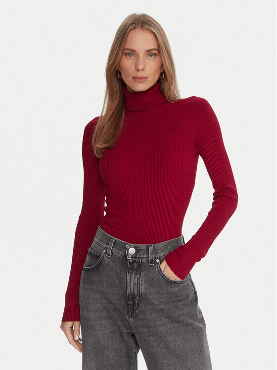 Kontatto Bluză cu gât 3M0817C Roșu Regular Fit