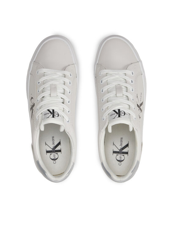 Calvin Klein Jeans Calvin Klein Jeans Tossud Vulc Flatform Laceup Lth YW0YW01474 Valge