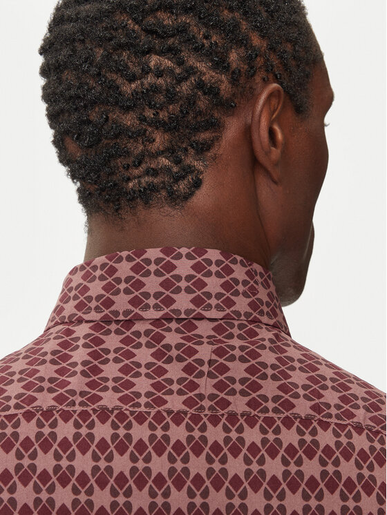 United Colors Of Benetton United Colors Of Benetton Hemd 56UAUQ04A Dunkelrot Regular Fit