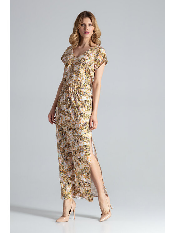 FIGL FIGL Sukienka koktajlowa M668 Kolorowy Regular Fit